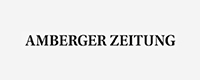 Logo der Amberger Zeitung, schwarze Schrift auf grauem Grund.