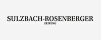Logo der Sulzbach-Rosenberger Zeitung, schwarze Schrift auf grauem Grund.