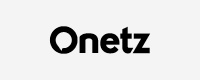 Logo von Onetz, schwarze Schrift auf grauem Grund.