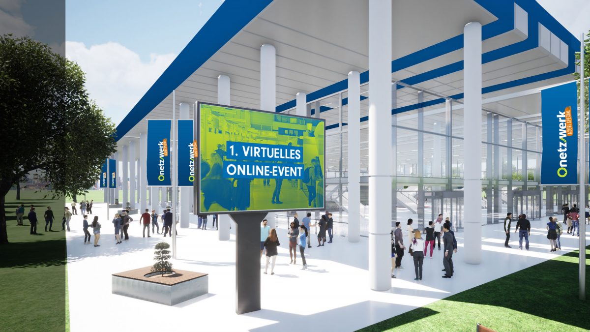 Eingang virtuelle Messehalle Onetzwerk