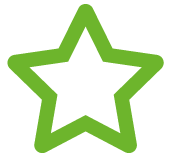 Sternförmiges Icon grün