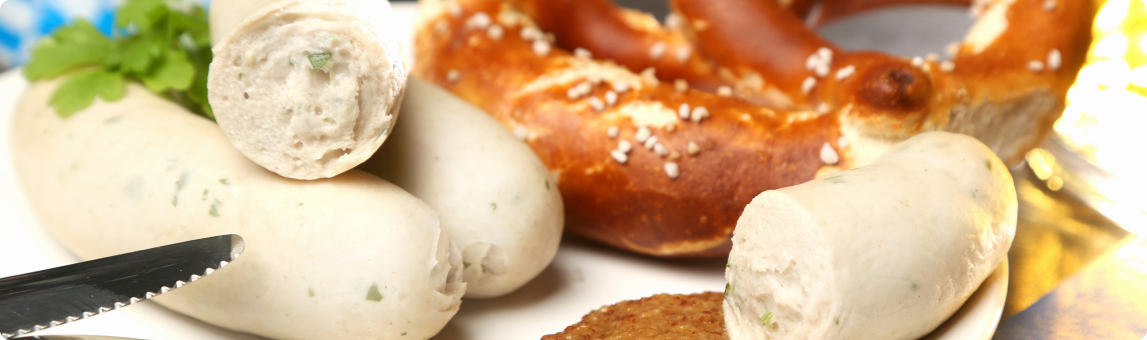 Weißwürste und Brezen